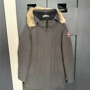 Canada Goose Women's Gray Ski Jacket with Fur Hood